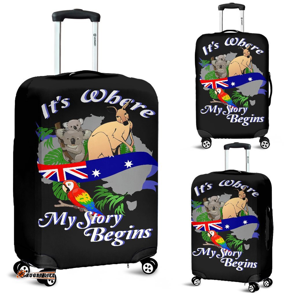 Luggage Cover - Australia Animals Suitcase Aus Flag