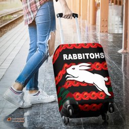 South Sydney Rabbitohs Luggage Covers ANZAC Day Poppy Flower Vibes