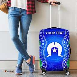 Custom Torres Strait Islanders Luggage Covers Torres Symbol With Aboriginal Patterns