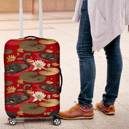 Australia Luggage Cover - Swans Suitcase Landscape Art