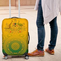 Australia Aboriginal Luggage Cover - Australia and Coat Of Arms Ver01