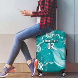 Custom Brisbane Cricket Indigenous Luggage Cover Feel The Heat