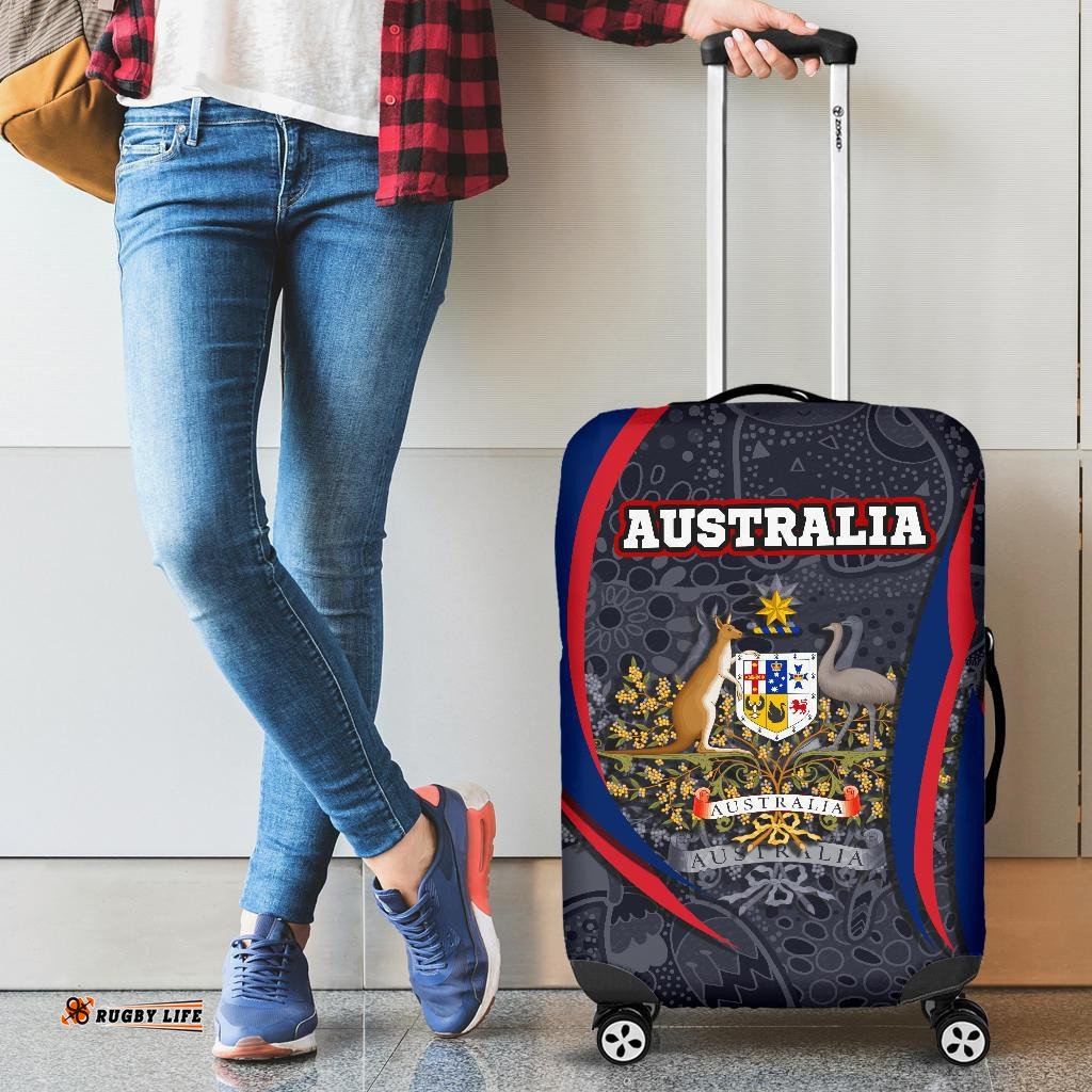 Aboriginal Luggage Cover, Australian Coat of Arms Aussie Spirit