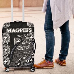 Magpies Luggage Cover Aboriginal
