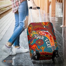 Aboriginal Personalised Luggage Covers - Indigenous Boomerang