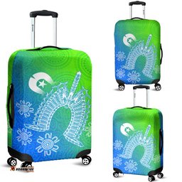 Torres Strait Islander Luggage Covers - Dhari Mask Ocean Style