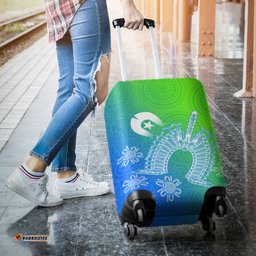Torres Strait Islander Luggage Covers - Dhari Mask Ocean Style