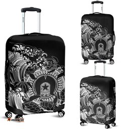 Aboriginal Luggage Covers, Torres Strait Islands in Wave Black