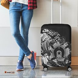Aboriginal Luggage Covers, Torres Strait Islands in Wave Black