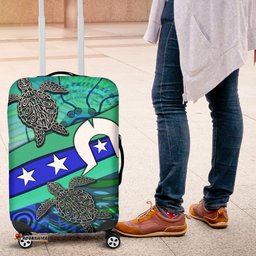 Luggage Cover Torres Strait Flag And Turtle