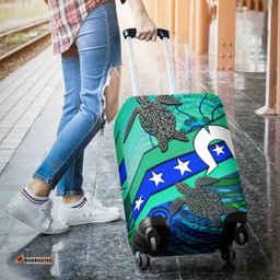 Luggage Cover Torres Strait Flag And Turtle