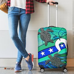 Luggage Cover Torres Strait Flag And Turtle