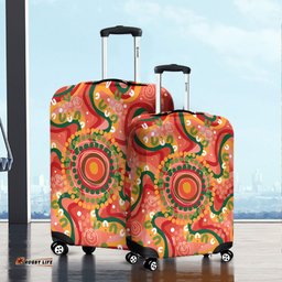 Australia Aboriginal Aboriginal Art Style Abstract Luggage Cover