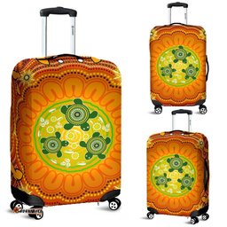 Aboriginal Luggage Covers, Turtle Circle Dot Painting Art