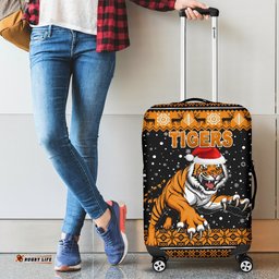 Wests Christmas Luggage Covers Tigers Unique Vibes Black