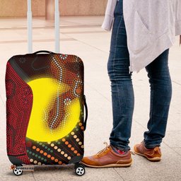 Aboriginal Luggage Covers Indigenous Snake Sun Dot Painting