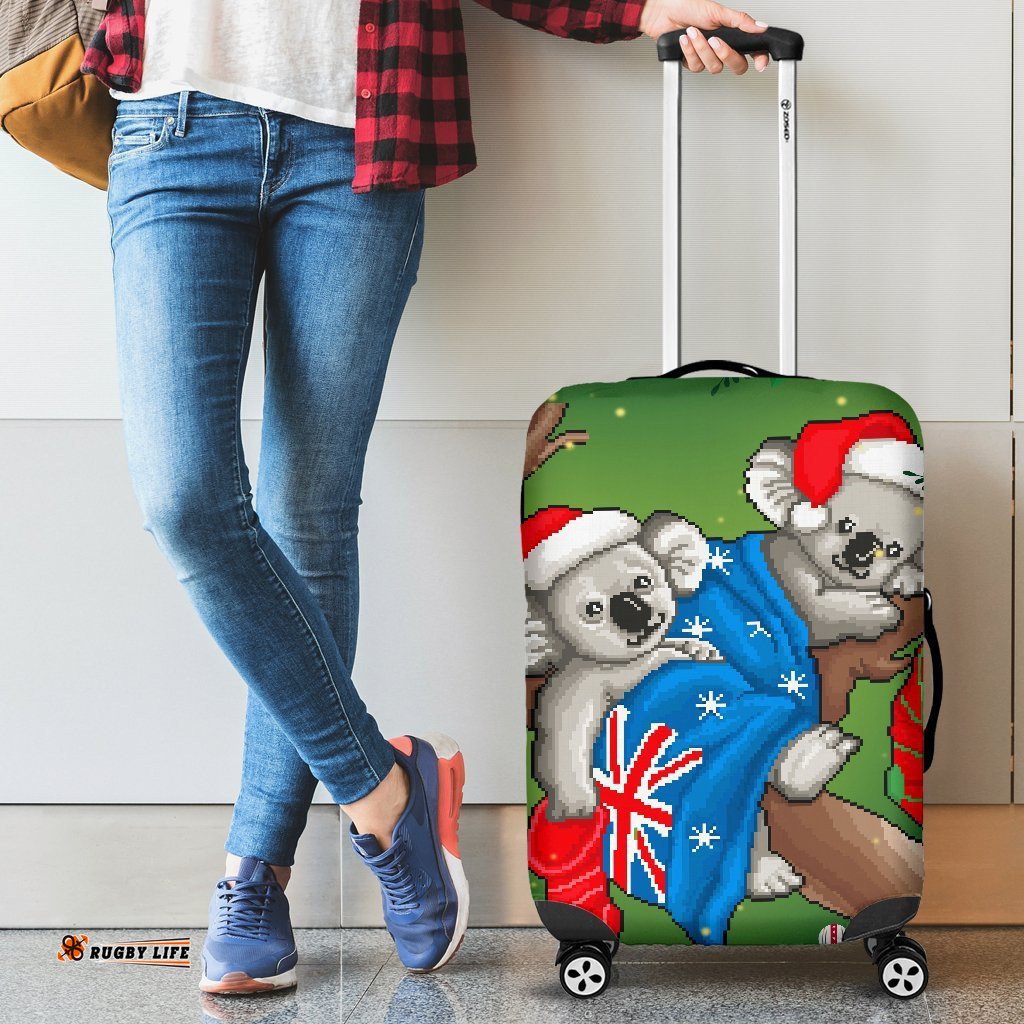 Christmas Luggage Covers Australia Flag with Koala Ugly Christmas