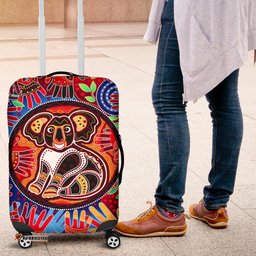 Aboriginal Luggage Cover, Koala and Hand Art Dot Painting Suitcase Cover