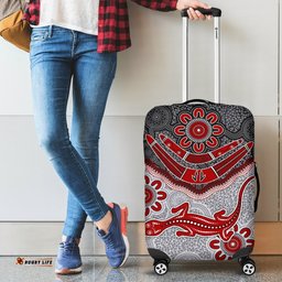 Aboriginal Luggage Covers Indigenous Boomerang and Lizard Art