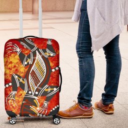 Custom Luggage Covers Aboriginal Crocodile And Kangaroo