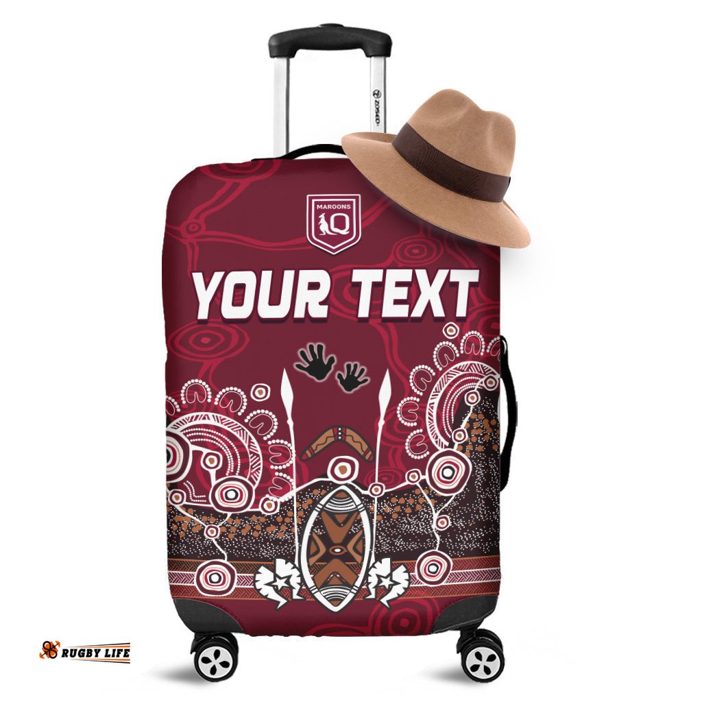 Custom Personalised Maroons Rugby Luggage Covers Queensland Aboriginal