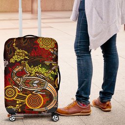 Aboriginal Luggage Covers, Kangaroo and Lizard Dot Painting Art