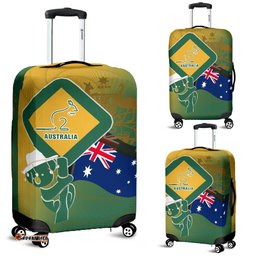Luggage Covers - Aus Flag and Coat Of Arms Suitcase Kangaroo and Koala Sign