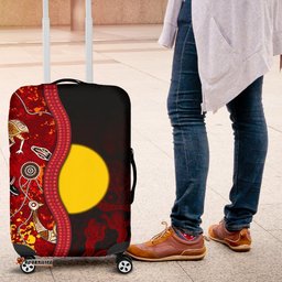 Aboriginal Luggage Covers Red Indigenous Flag