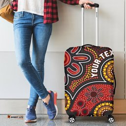 Custom Aboriginal Luggage Covers Indigenous Circle Dot Painting Style