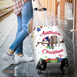 Australia Christmas Luggage Covers White Merry Christmas