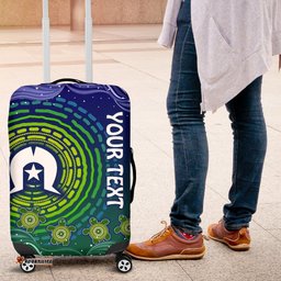 Custom Text Torres Strait Islanders Luggage Covers Aboriginal Turtle
