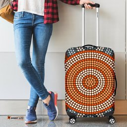 Luggage Cover - Aboriginal Dot Painting Suitcase Ver05