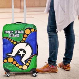 Torres Strait Islands Luggage Covers Flag with Aboriginal Patterns