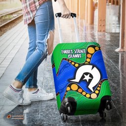 Torres Strait Islands Luggage Covers Flag with Aboriginal Patterns