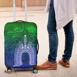 Torres Strait Islanders Luggage Cover Turtle and Dhari Mask