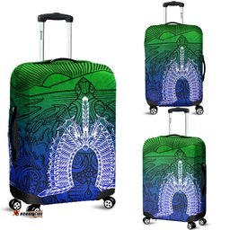 Torres Strait Islanders Luggage Cover Turtle and Dhari Mask