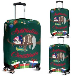 Australia Christmas Luggage Covers Green Merry Christmas