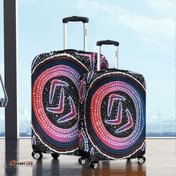 Australia Aboriginal Aboriginal Boomerang Dot Art Luggage Cover