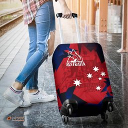 Luggage Cover - Kangaroo Symbol Suitcase Australian Coat Of Arms