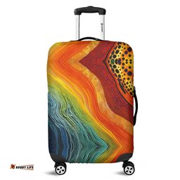 Australia Aboriginal Australian Indigenous Aboriginal Art And Dot Painting Techniques Luggage Cover