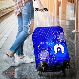 Custom Torres Strait Islanders Luggage Covers Torres Symbol With Indigenous Turtle