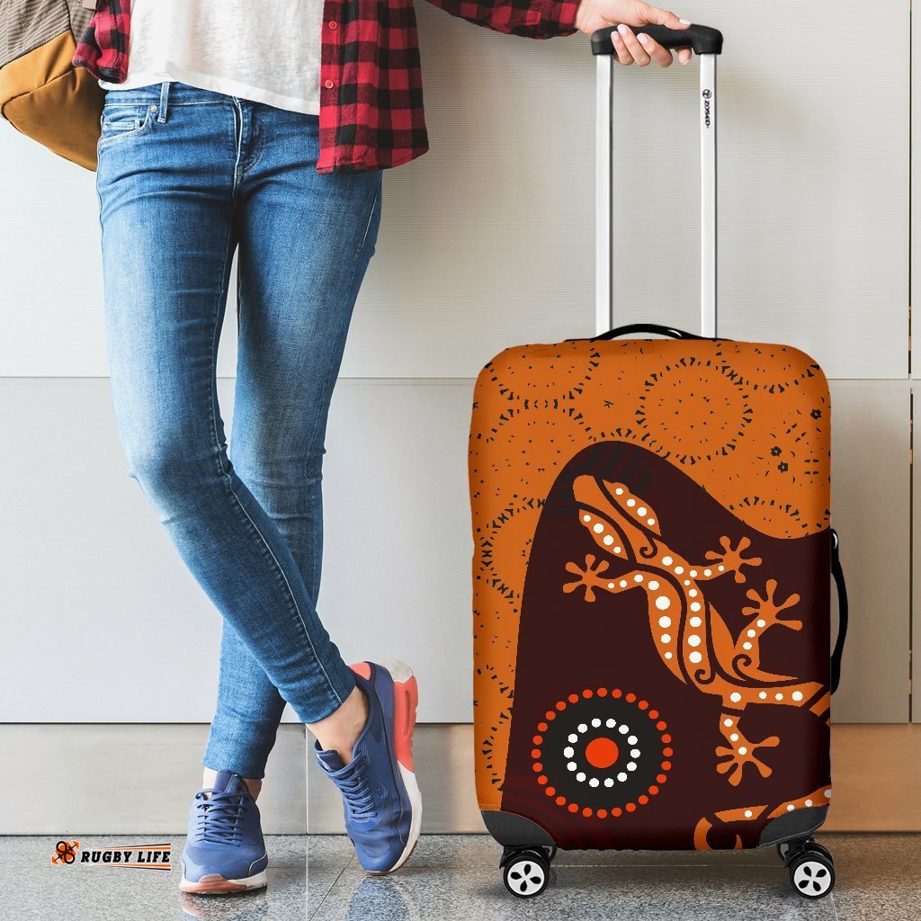 Aboriginal Luggage Covers Lizard in Aboriginal Dreaming