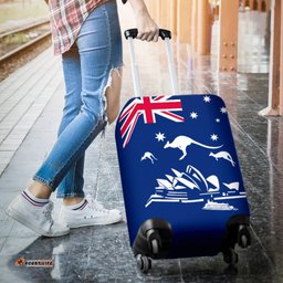 Luggage Cover - Opera Sydney Suitcase Aus Flag Kangaroo