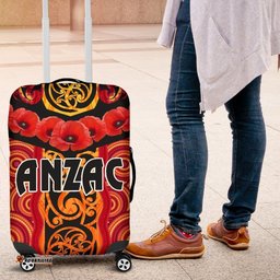 Anzac Lest We Forget Poppy Luggage Covers New Zealand Maori Silver Fern - Australia Aboriginal NO.1