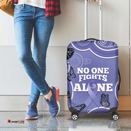 Australia Stomach Cancer Awareness Luggage Cover No One Fights Alone Aboriginal Art