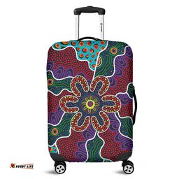 Australia Aboriginal Aboriginal Dot Art Color Inspired Luggage Cover