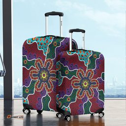 Australia Aboriginal Aboriginal Dot Art Color Inspired Luggage Cover