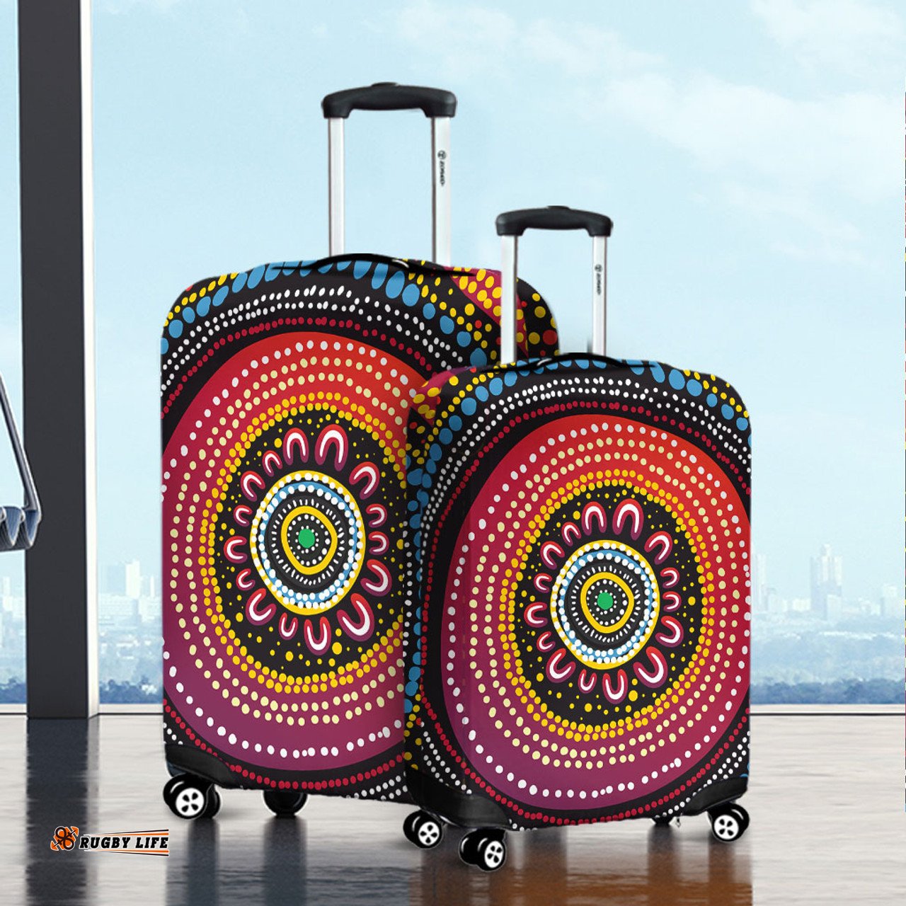 Australia Aboriginal Aboriginal Showcasing Dot Art Design Luggage Cover