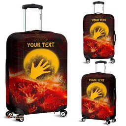 Custom Aboriginal Luggage Cover Indigenous Flag Hand Art