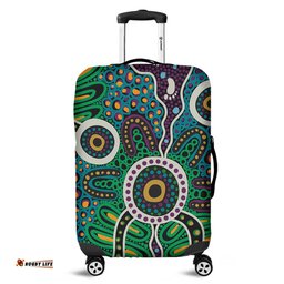 Australia Aboriginal A Dot Painting In The Style Of Indigenous Australian Art Luggage Cover